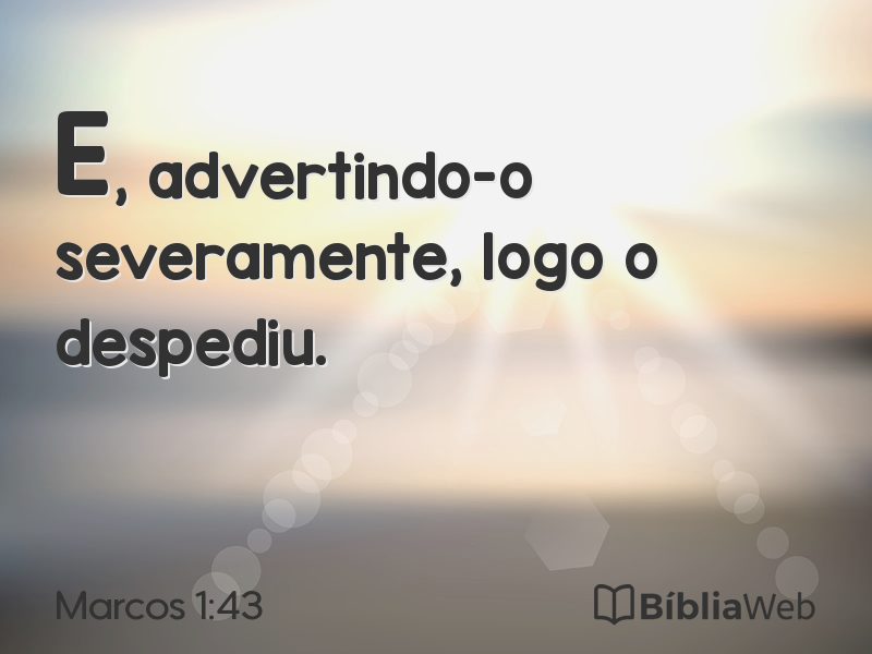 Marcos 1:43 em imagem para compartilhar