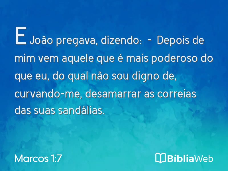 Marcos 1:7 em imagem para compartilhar