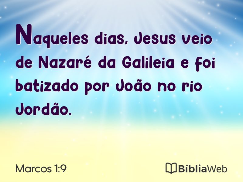 Marcos 1:9 em imagem para compartilhar