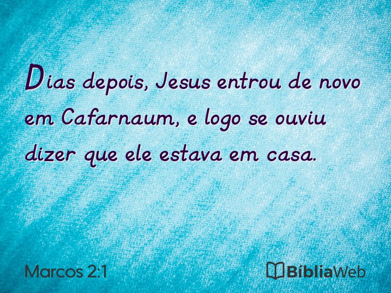 Marcos 2:1 em imagem para compartilhar