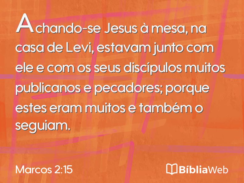 Marcos 2:15 em imagem para compartilhar