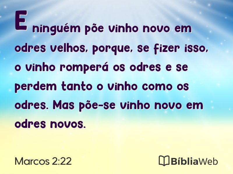 Marcos 2:22 em imagem para compartilhar