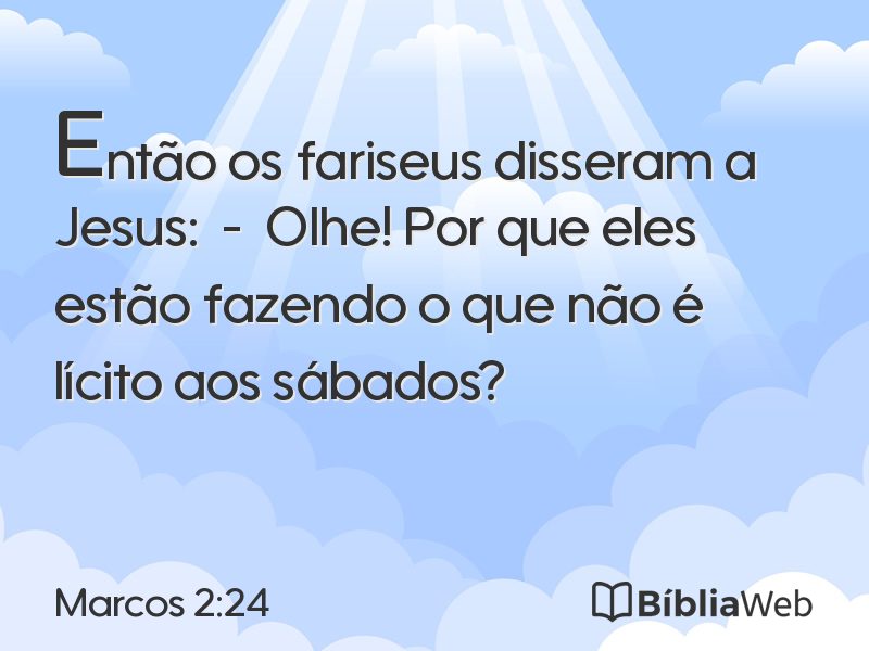 Marcos 2:24 em imagem para compartilhar