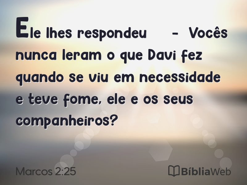 Marcos 2:25 em imagem para compartilhar