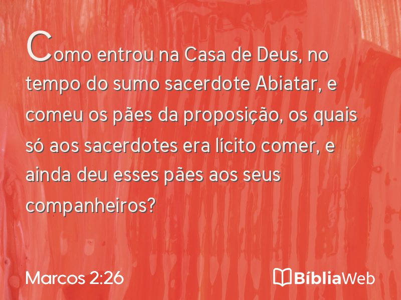 Marcos 2:26 em imagem para compartilhar