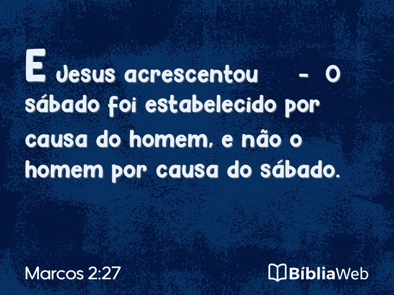 Marcos 2:27 em imagem para compartilhar
