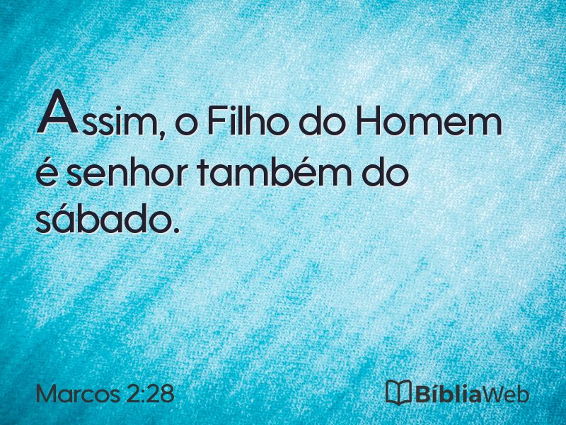 Marcos 2:28 em imagem para compartilhar