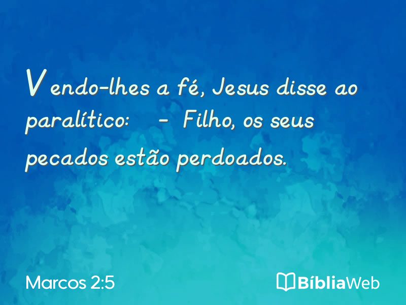 Marcos 2:5 em imagem para compartilhar
