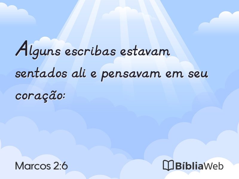 Marcos 2:6 em imagem para compartilhar