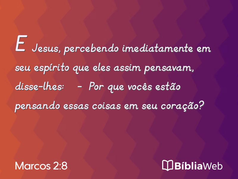 Marcos 2:8 em imagem para compartilhar