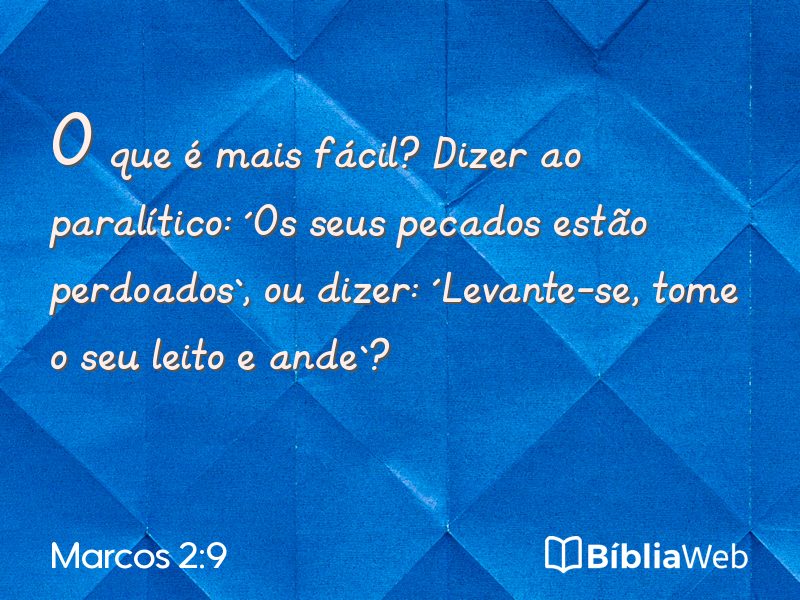 Marcos 2:9 em imagem para compartilhar