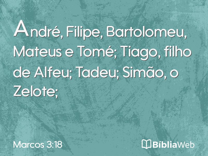 Marcos 3:18 em imagem para compartilhar