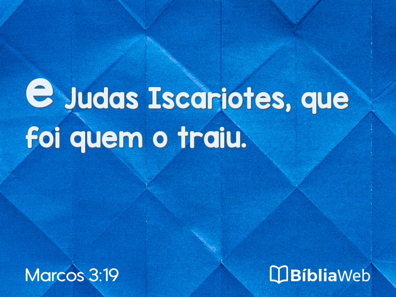 Marcos 3:19 em imagem para compartilhar