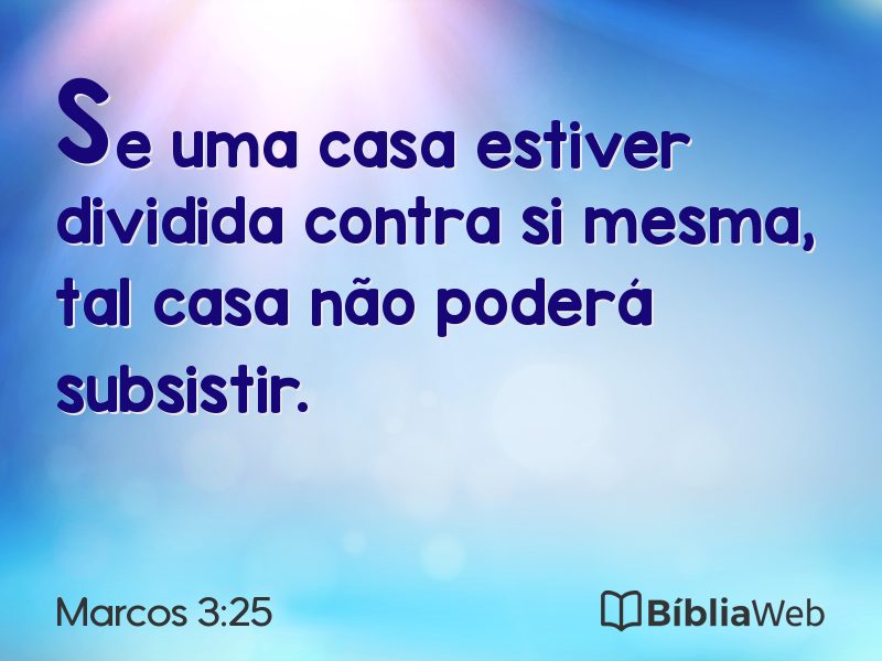 Marcos 3:25 em imagem para compartilhar