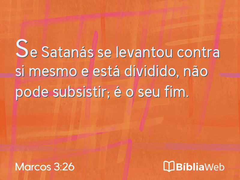 Marcos 3:26 em imagem para compartilhar
