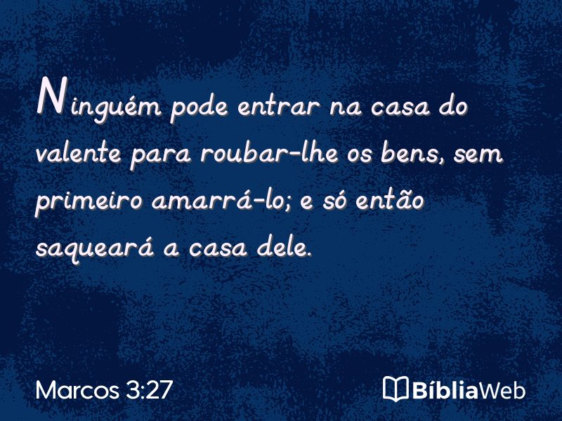 Marcos 3:27 em imagem para compartilhar