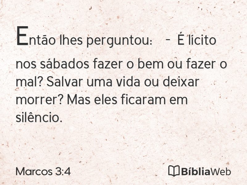 Marcos 3:4 em imagem para compartilhar