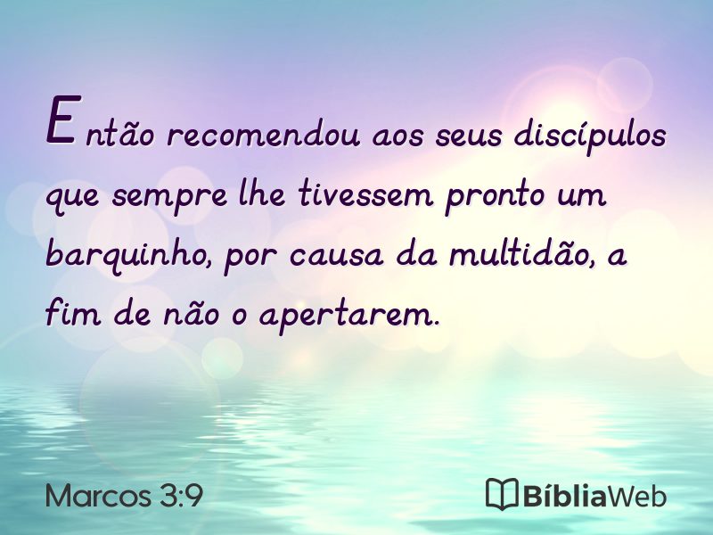 Marcos 3:9 em imagem para compartilhar