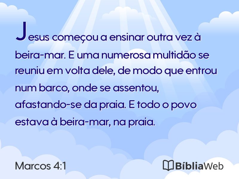 Marcos 4:1 em imagem para compartilhar