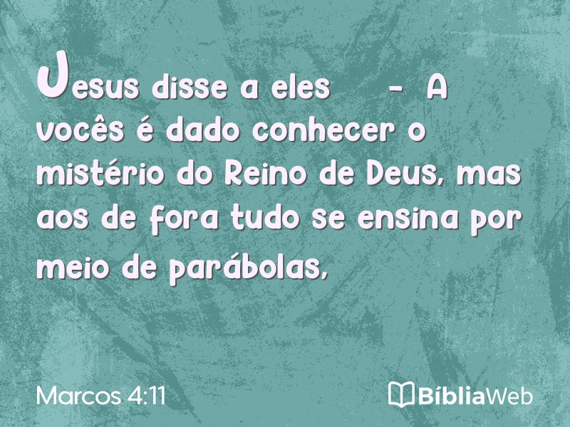 Marcos 4:11 em imagem para compartilhar