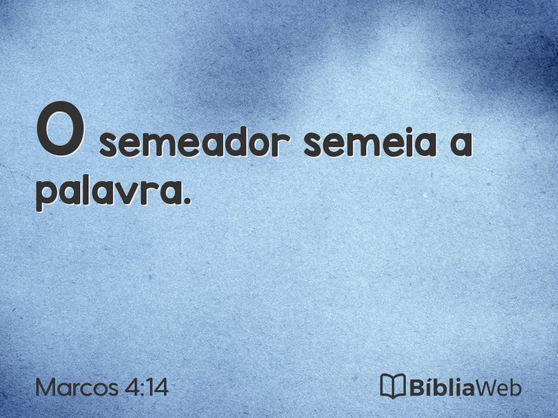 Marcos 4:14 em imagem para compartilhar
