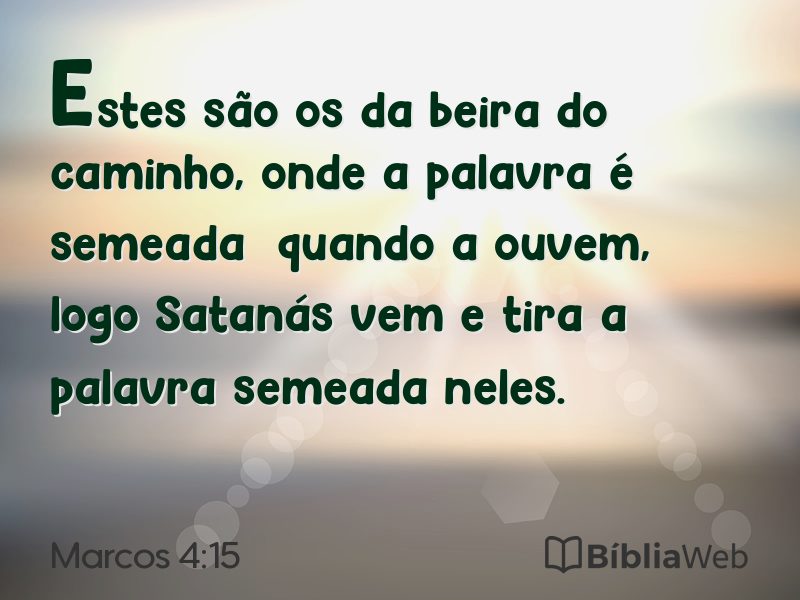 Marcos 4:15 em imagem para compartilhar