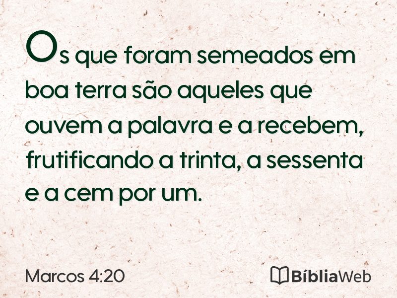 Marcos 4:20 em imagem para compartilhar