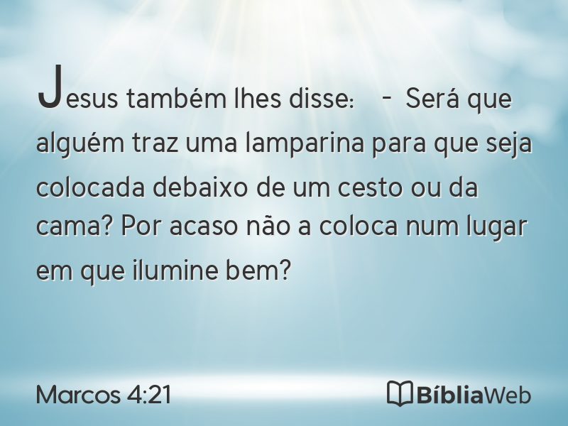 Marcos 4:21 em imagem para compartilhar
