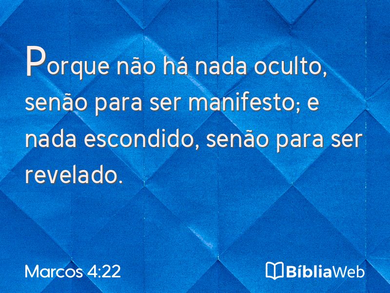 Marcos 4:22 em imagem para compartilhar