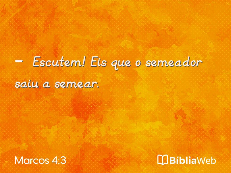 Marcos 4:3 em imagem para compartilhar