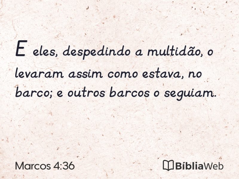 Marcos 4:36 em imagem para compartilhar