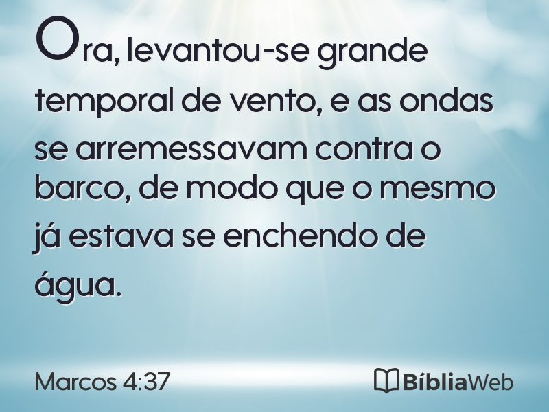 Marcos 4:37 em imagem para compartilhar