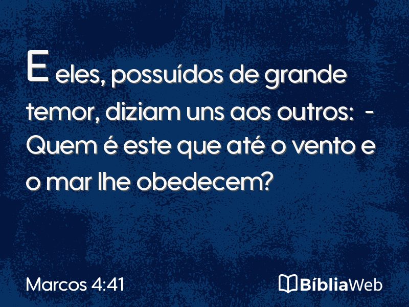 Marcos 4:41 em imagem para compartilhar