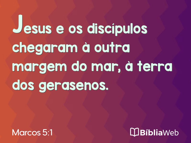 Marcos 5:1 em imagem para compartilhar