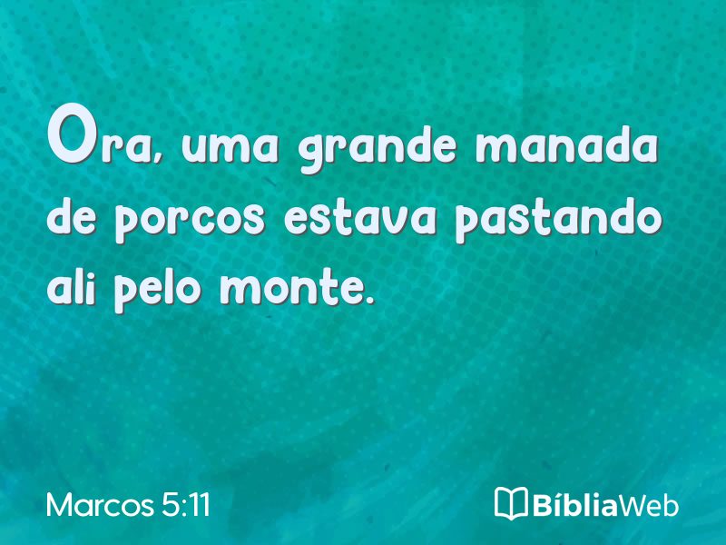 Marcos 5:11 em imagem para compartilhar