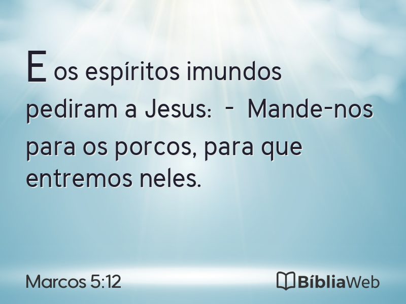 Marcos 5:12 em imagem para compartilhar