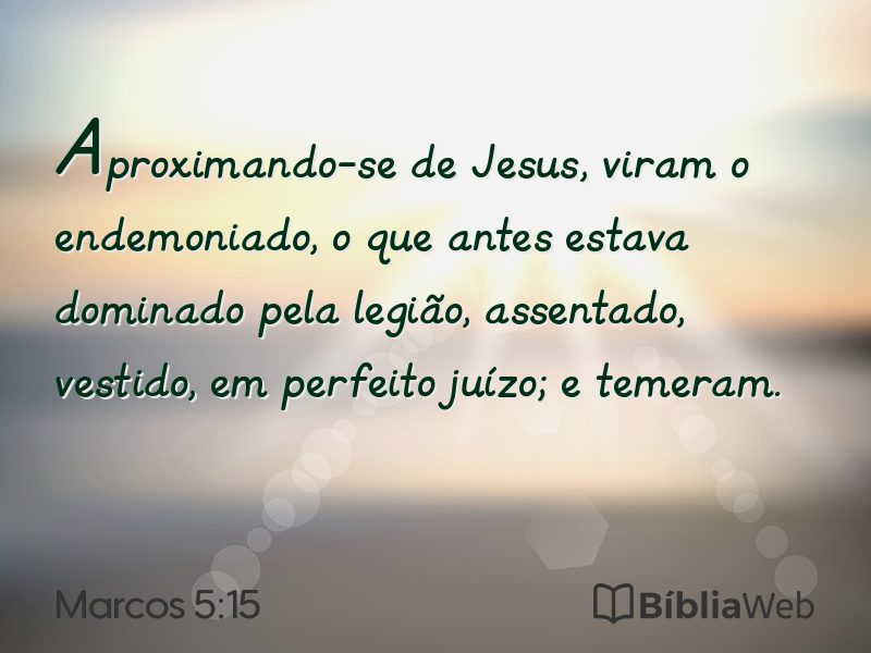 Marcos 5:15 em imagem para compartilhar