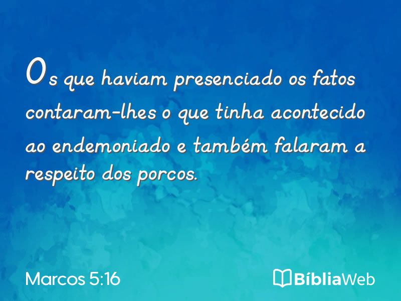 Marcos 5:16 em imagem para compartilhar