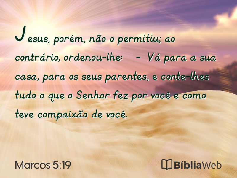 Marcos 5:19 em imagem para compartilhar