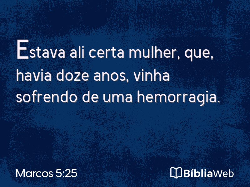 Marcos 5:25 em imagem para compartilhar