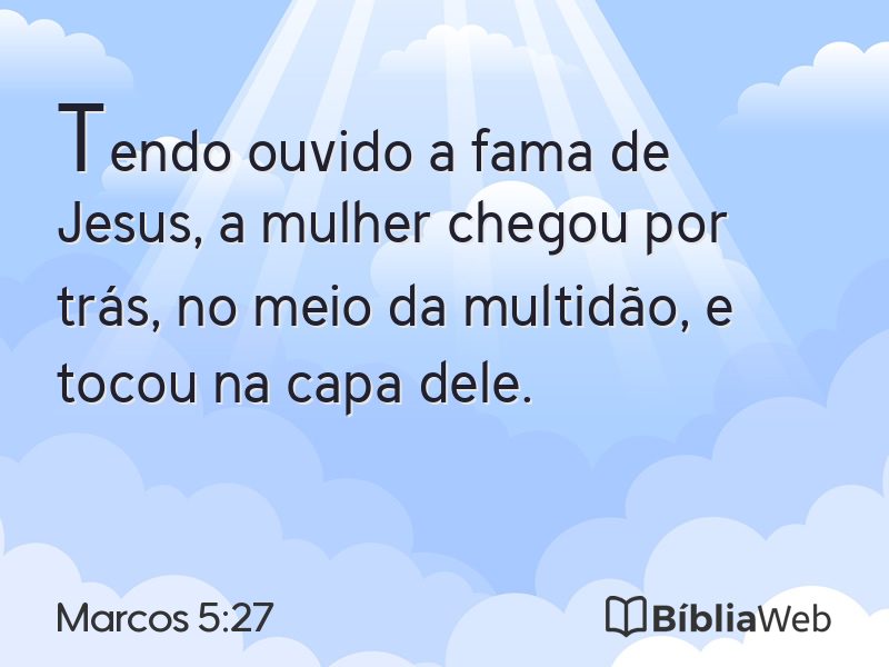 Marcos 5:27 em imagem para compartilhar