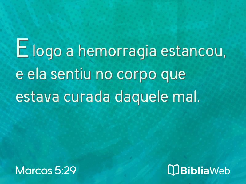 Marcos 5:29 em imagem para compartilhar
