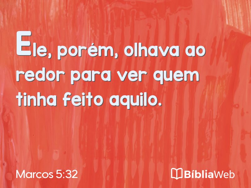 Marcos 5:32 em imagem para compartilhar