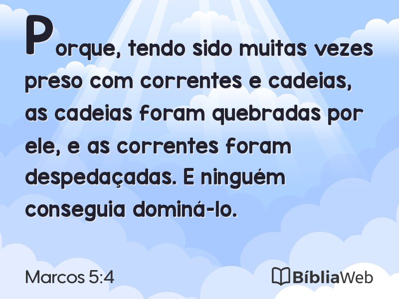 Marcos 5:4 em imagem para compartilhar
