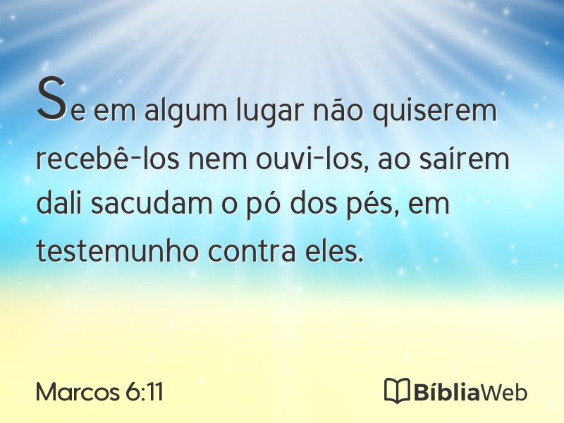 Marcos 6:11 em imagem para compartilhar