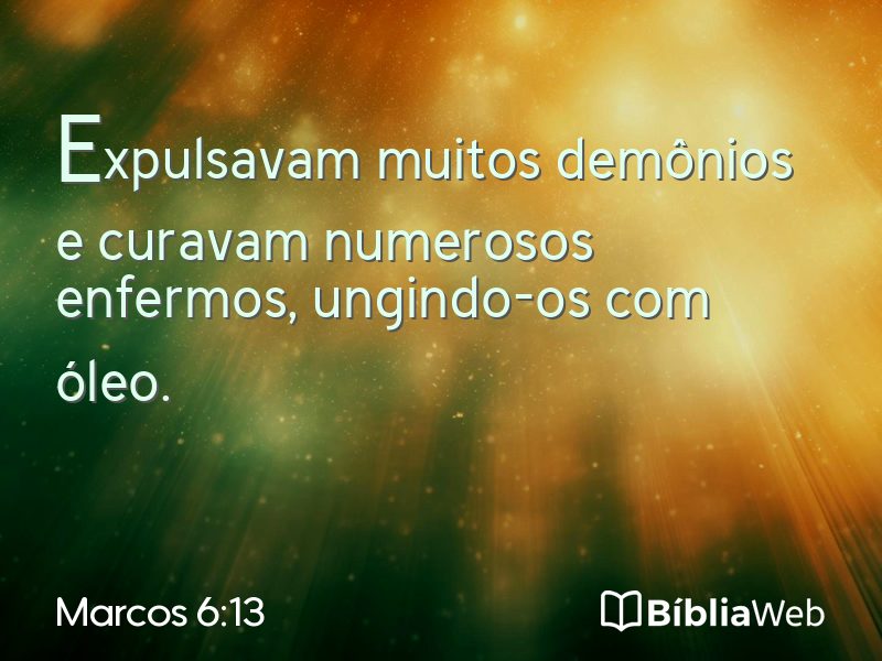 Marcos 6:13 em imagem para compartilhar