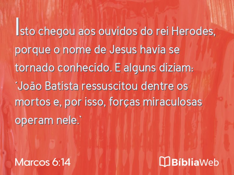 Marcos 6:14 em imagem para compartilhar