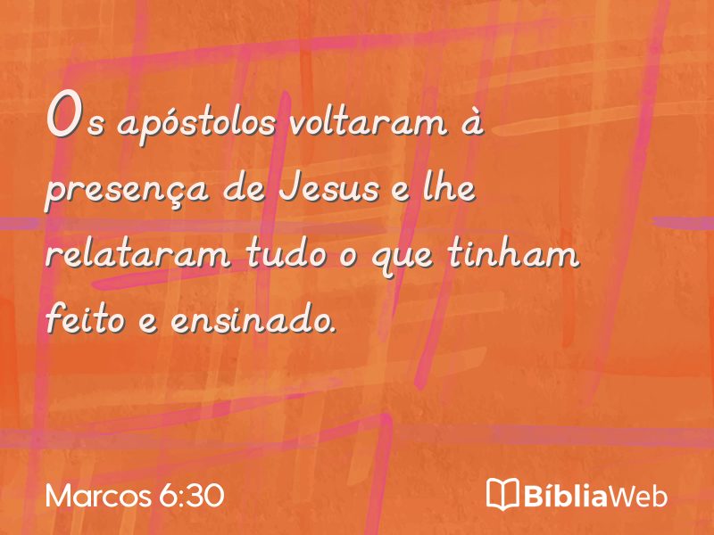 Marcos 6:30 em imagem para compartilhar