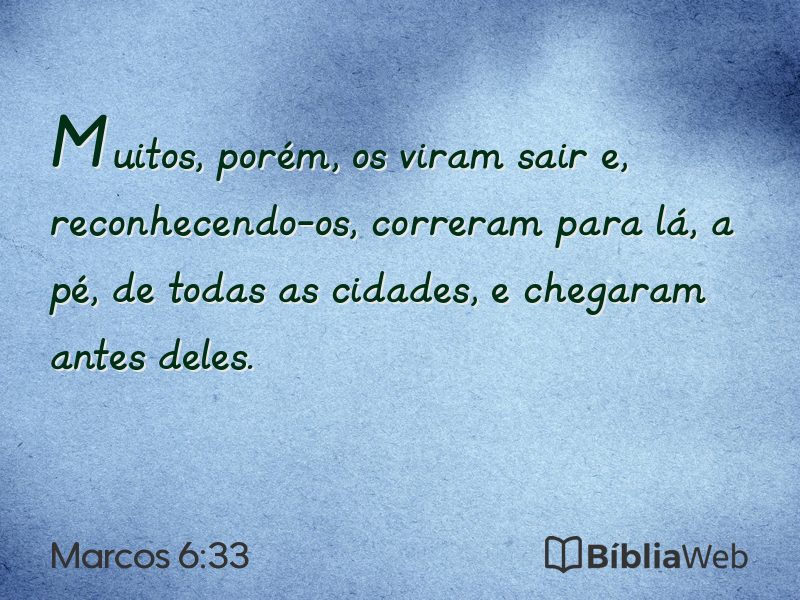 Marcos 6:33 em imagem para compartilhar