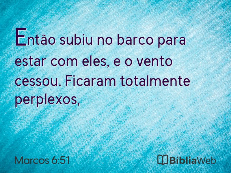 Marcos 6:51 em imagem para compartilhar